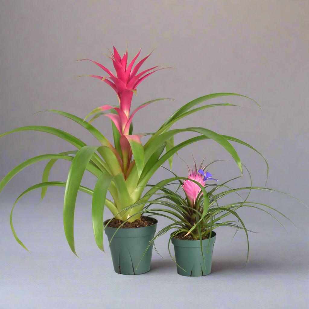 Rosa Zimmerpflanzen-Bundle – Guzmania & Tillandsia